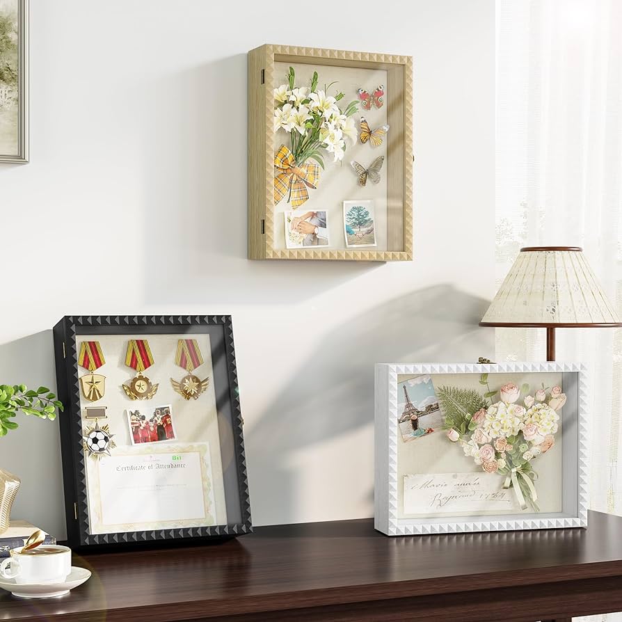 Amazon.co.jp: SZQINJI ホワイト シャドーボックス 13x16インチ